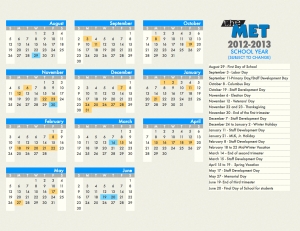 School Calendar  2012 2013 on The Met 2012 2013 School Calendar    The Met